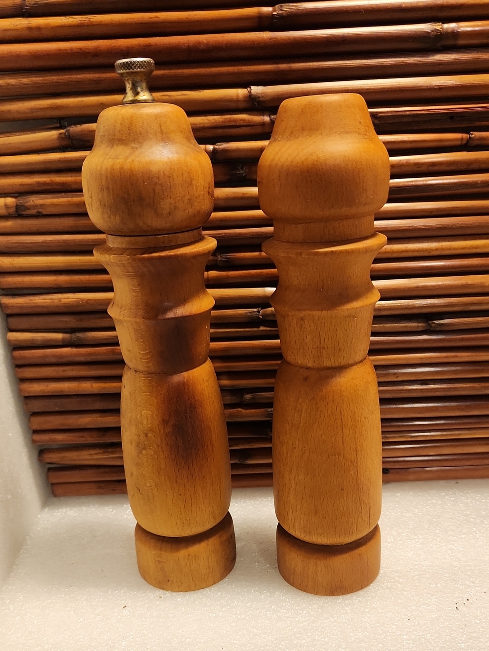 Wooden Salt and Pepper Mill Set - Natural Brown